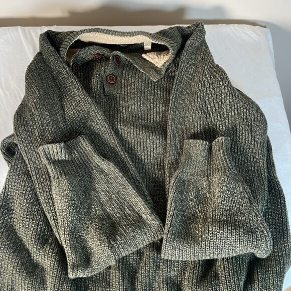 GH BASS & CO MEN'S Heavy FLEECE PULLOVER SWEATER SZ L - Picture 6 of 7